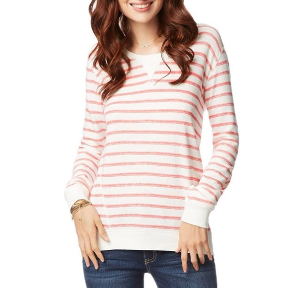 Aeropostale Weathered Grey and Blue Striped Sweater - Picture 3 of 6